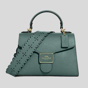 Coach Pepper Top Handle Satchel Crossbody in Marine CA234